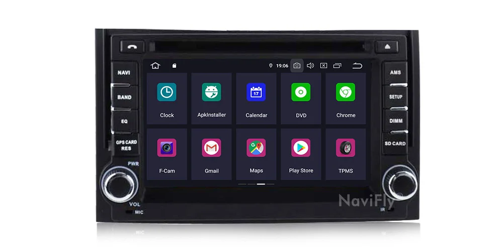 NaviFiy Android 9,0 2Din 6,2 дюймов 4 Гб+ 64 ГБ Автомобильный DVD мультимедийный плеер для HYUNDAI H1 Автомагнитола поддержка gps навигация wifi BT