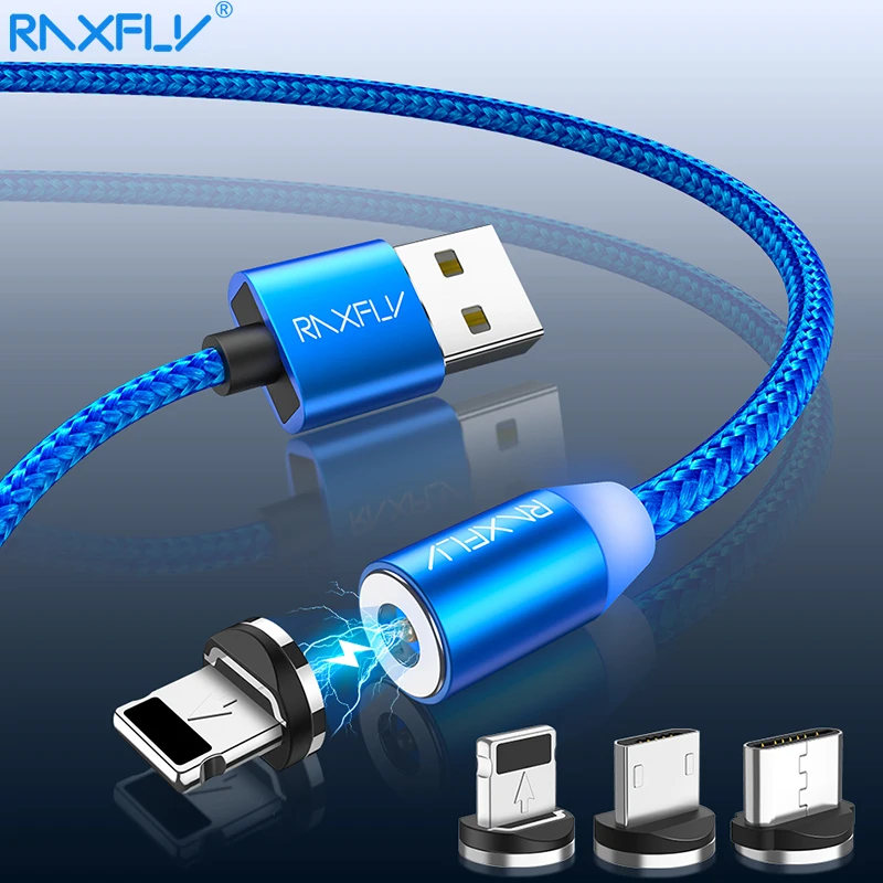 Магнитный кабель RAXFLY Micro usb type C для iPhone 11 7 8 Android мобильный телефон Кабо Быстрая