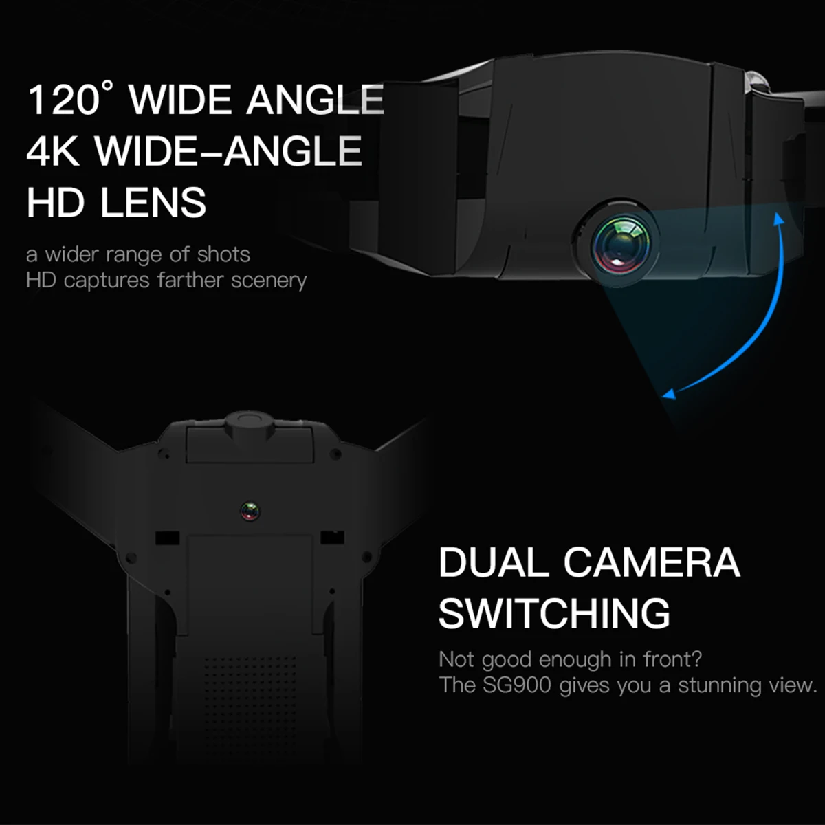 SG900 складной Дрон Профессиональный с двойной камерой Дрон 4K селфи WiFi FPV широкоугольный оптический поток RC Квадрокоптер Вертолет игрушка