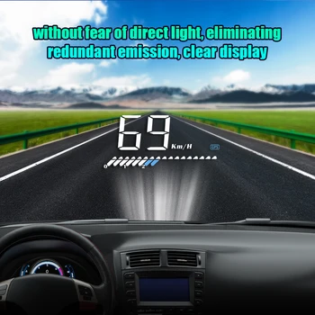 

Car M7 Head Up Display Hot Selling OBD+GPS HUD with shield 3.5'' Multi-color driving speed voltage alarm RPM water temperature