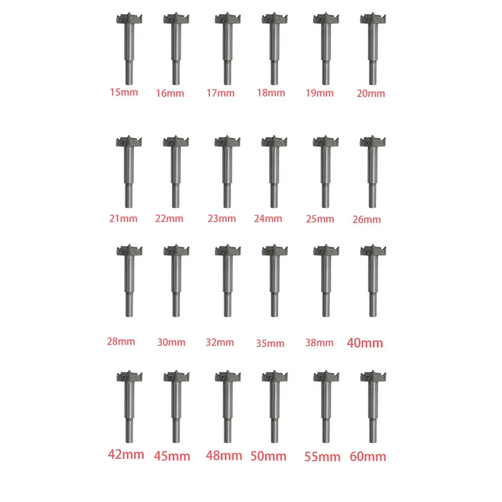 

Mini 15-60mm Locating Drill Wood Drill Bit Hinge Hole Saw Set Cutter Carbide Guide Reamer Hex Wrench