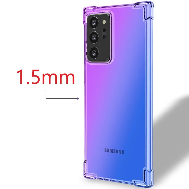 US $120.96 100Pcs Wholesale Shockproof Gradient Soft TPU Phone Case For Samsung Galaxy Note 20 Ultra 5G Clear Back Cover For SA Note20 Capa