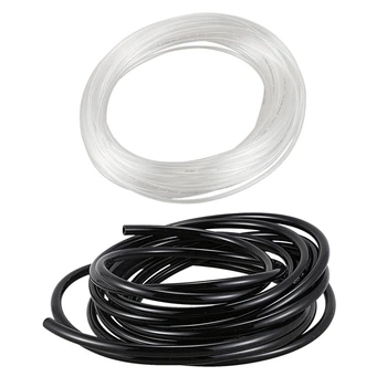 

20M 65.6Ft 4mm x 2.5mm Pneumatic Air PU Hose Pipe Tube Clear & Black 5 Meters 8mm OD 5mm ID PU Air Hose Pipe