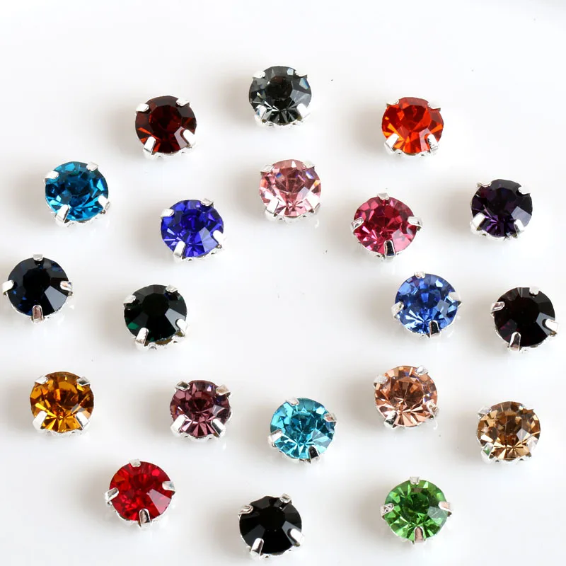 Promotion SS12-SS40 Crystals Claw Cup Rhinestone shiny strass stones metal base Fabric beads Craft Top Rhinestones For Clothes