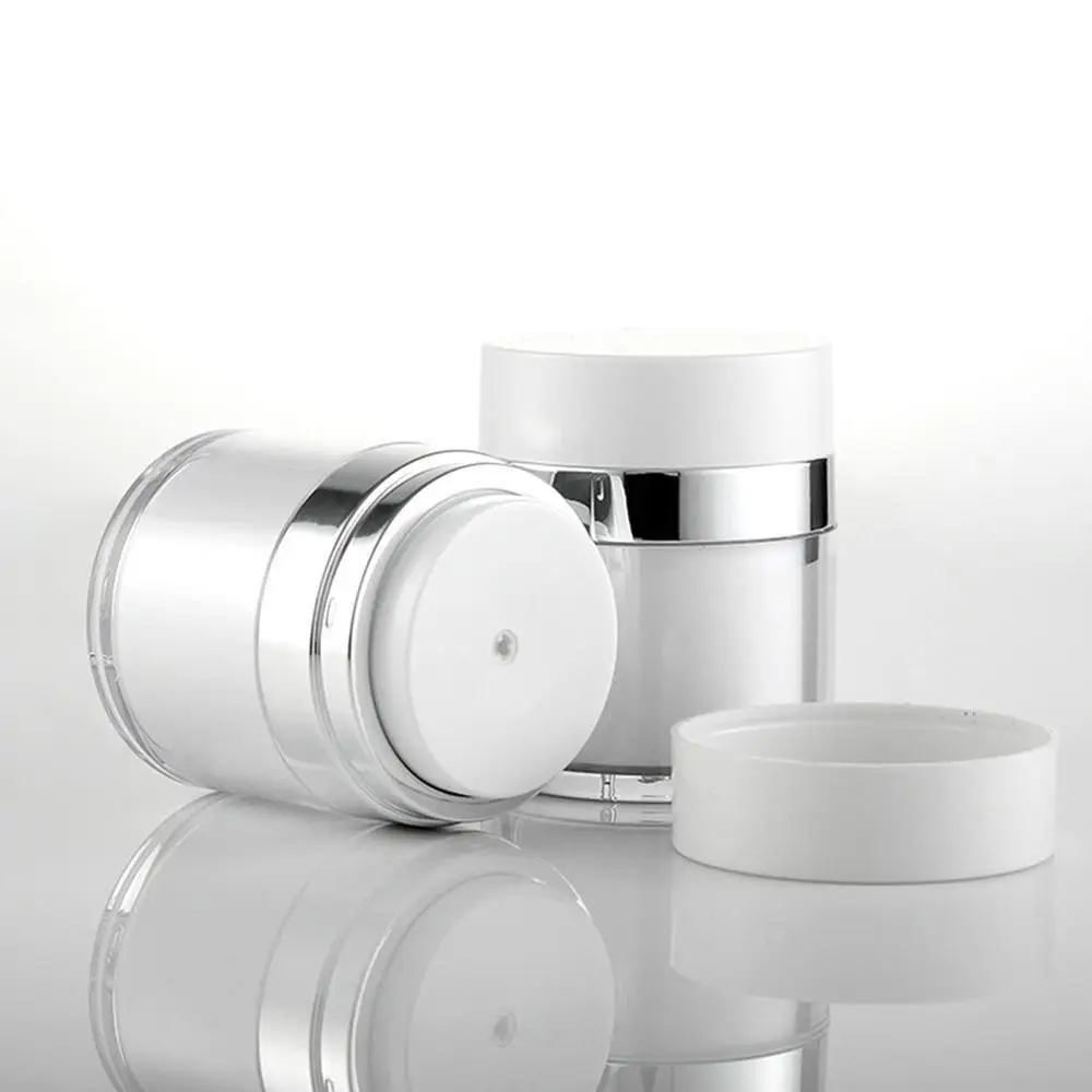 

1pcs 15ml 30ml 50ml Empty Acrylic Cream Cans Cosmetic Jar Vacuum Bottle Press Cream Jar Airless Cosmetic Container
