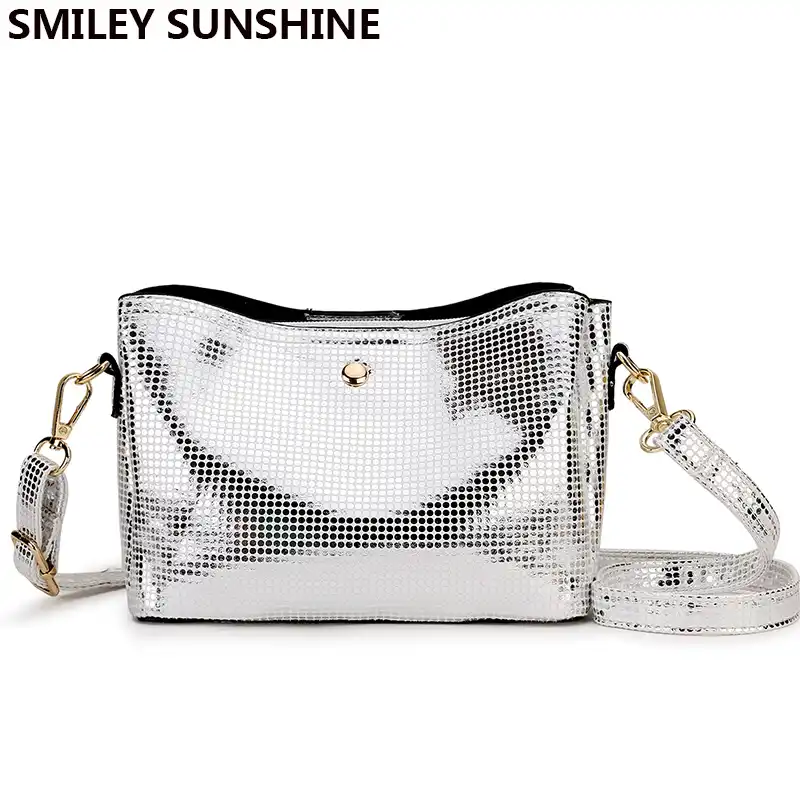 silver messenger bag