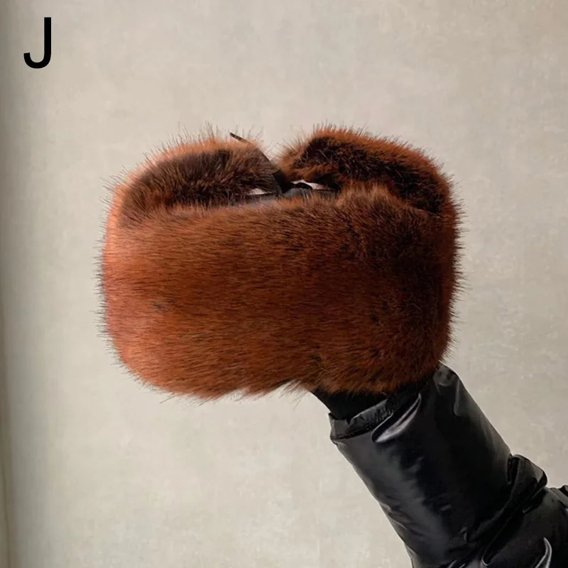 Winter Faux Mink Fur Bomber Hats Men Warm Russian Earflap Male Caps Thicken Snow Ear Warmer Fur Ski Fluffy Windproof Hats Bonnet leather bomber hats Bomber Hats