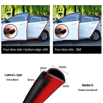 

3M Car Interior Door Edge Soundproof Sealing Strips For Renault Megane 2 Duster Clio Honda Civic Fit VW touareg mk7 MK5 Mazda 3