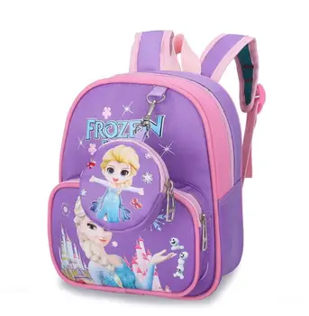 

Disney Hot Cartoon Elsa Schoolbag Kindergarten Primary School Kids Bags Infantil Mochila for Baby Girls