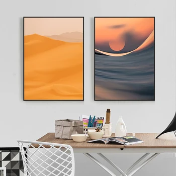 

Mountain Desert Drops Abstract Landscape Wall Art Canvas Painting Nordic Posters And Prints Wall Pictures For Living Room Decor