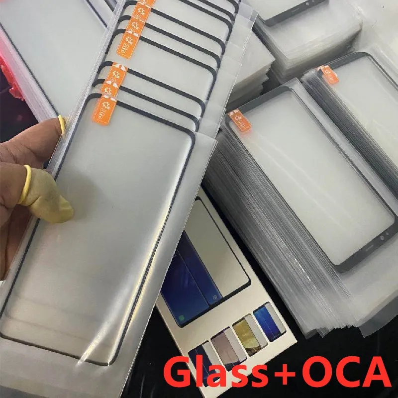 2 in 1 Front Outer Glass With OCA Film Laminated For Samsung Galaxy S10E S10 Plus S8 S9 Note10 8 9 LCD Touch Panel Lens | Мобильные