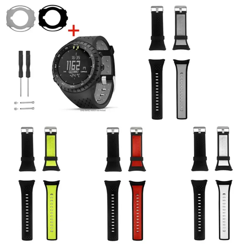 1 комплект двухтоновых мягких силиконовых наручных часов браслет анти чехол от