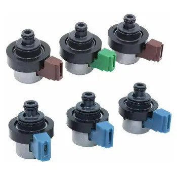 

6pcs Solenoid Valve 4EAT Transmission Case Solenoid Valve Kit Automobile Refitting Accessories Metal Parts