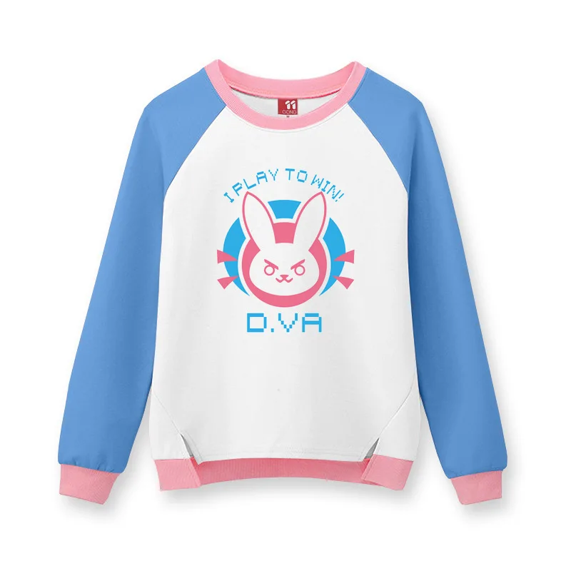 Горячая игра Overwatches D. va Crewneck Толстовка Осенняя Женская D. va с длинным рукавом хлопок Толстовка Косплей Хэллоуин костюм реквизит