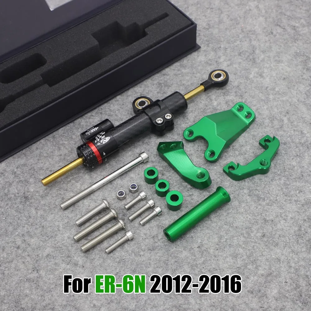 

For KAWASAKI ER-6N ER6N ER 6N 2012-2016 Motorcycle Aluminium Steering Stabilizer Damper Mounting Bracket Kit 2013 2014 2015