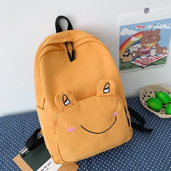 

Small Frog Shaped Backpack Women Cute Casual Japanese School Backpacks Large Capacity Waterproof Female Bookbag Mochila Feminina