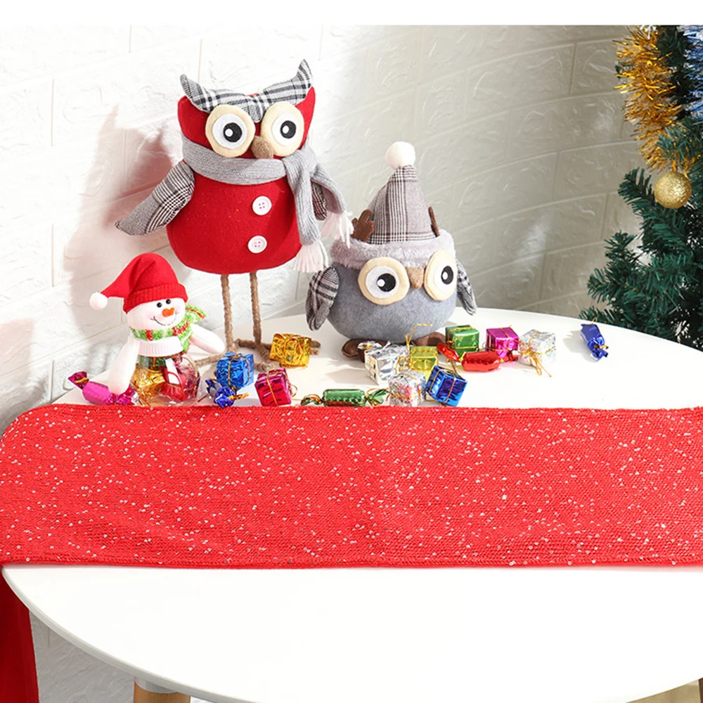  Christmas Table Runner Red Feastival Wedding Party Christmas Banquet Decoration Tablecloth With Seq