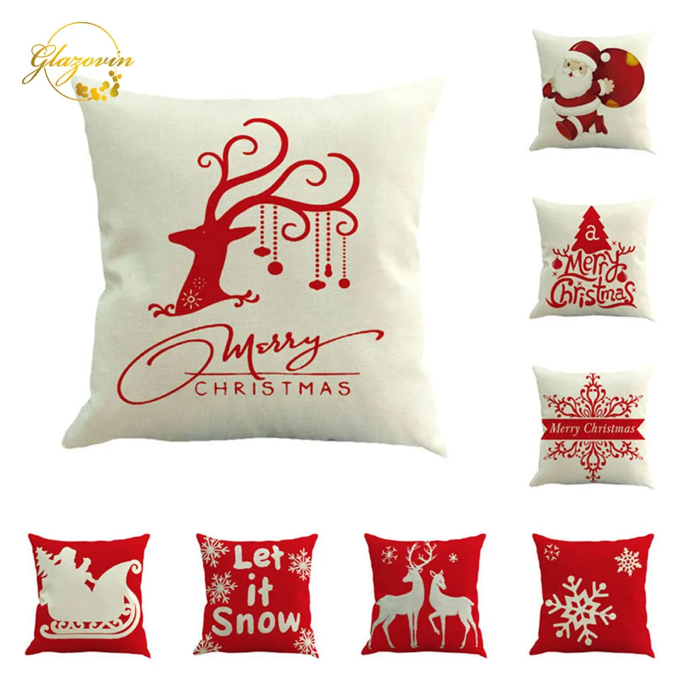 

Christmas Decorations For Home Snowflake Elk Santa Claus Pillowcase Merry Christmas Decoration Xmas 2020 New Year Gift