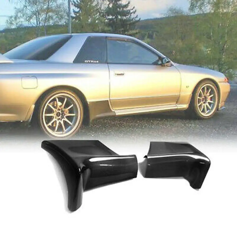 Для Nissan R32 Skyline GTR EAS Style углеродное волокно черная глянцевая готовая боковая юбка