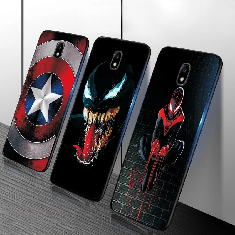 

Black TPU Case For Samsung Galaxy J3 j330 J5 J530 J7 2017 J730 j6 Plus 2018 j4 Silicon Printing Cover Bumper Shells Phone Bags