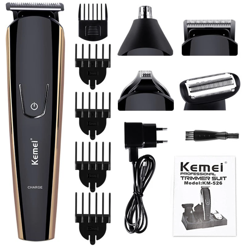 

8 In 1 Men's Precision Hair Trimmer Hair Clipper Shaver Body Groomer Beard Stubble Trimmer Face Shaving Machine KM-526