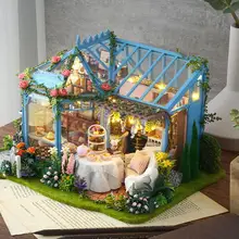 

DIY Wooden Miniature Dollhouse Handmade Doll House Model Building Kits Toys For Children Adult L5V2