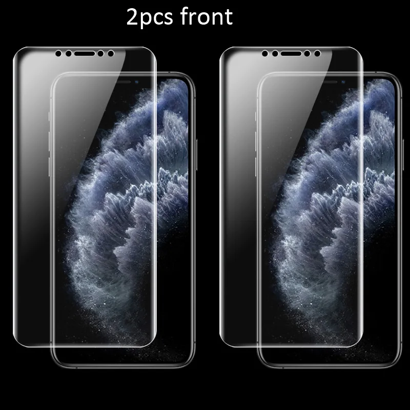 2xfront Imak Гидрогелевая пленка для iPhone 11 Pro Max задняя Передняя Задняя Защитная Прозрачная Олеофобная пленка - Цвет: 2xfront
