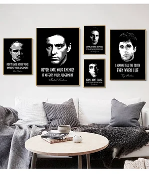 

Classic Movie The Godfather Poster Art Canvas Painting Room Decor