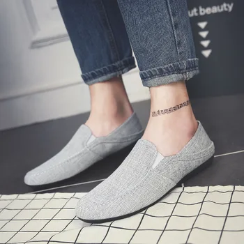

Neutral Fashion Leisure Soft Comfy Summer Men Loafers Solid Concise Flat Driving Shoes Classics Retro Slip On Shoes