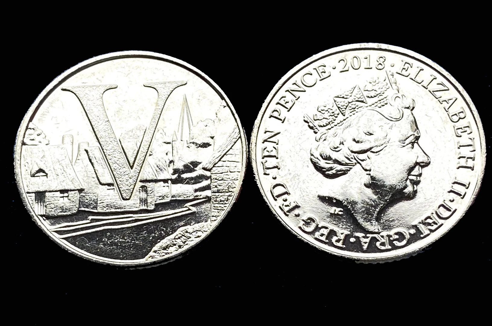 Памятные монеты UK Great British 10 штук 2018 английская буква V Edition Европа 100% оригинальная