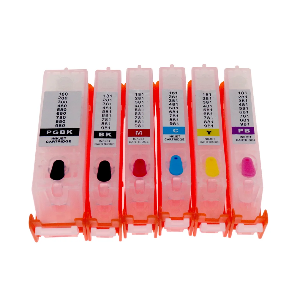 Vilaxh 6 шт. PGI280 CLI281 чернильный картридж для Canon 280 281 с чипом ARC TS8120 TS9120 PIXMA TS8320 принтера