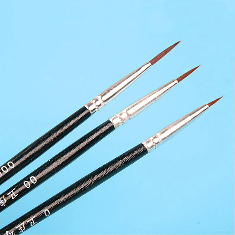 6Pcs/Set 3 Colors Fine Hand-Painted Thin Hook Line Pen Nylon Drawing Art Pen Paint Brush Art Supplies Nylon Brush Painting painting brushes,paint pen,art pens