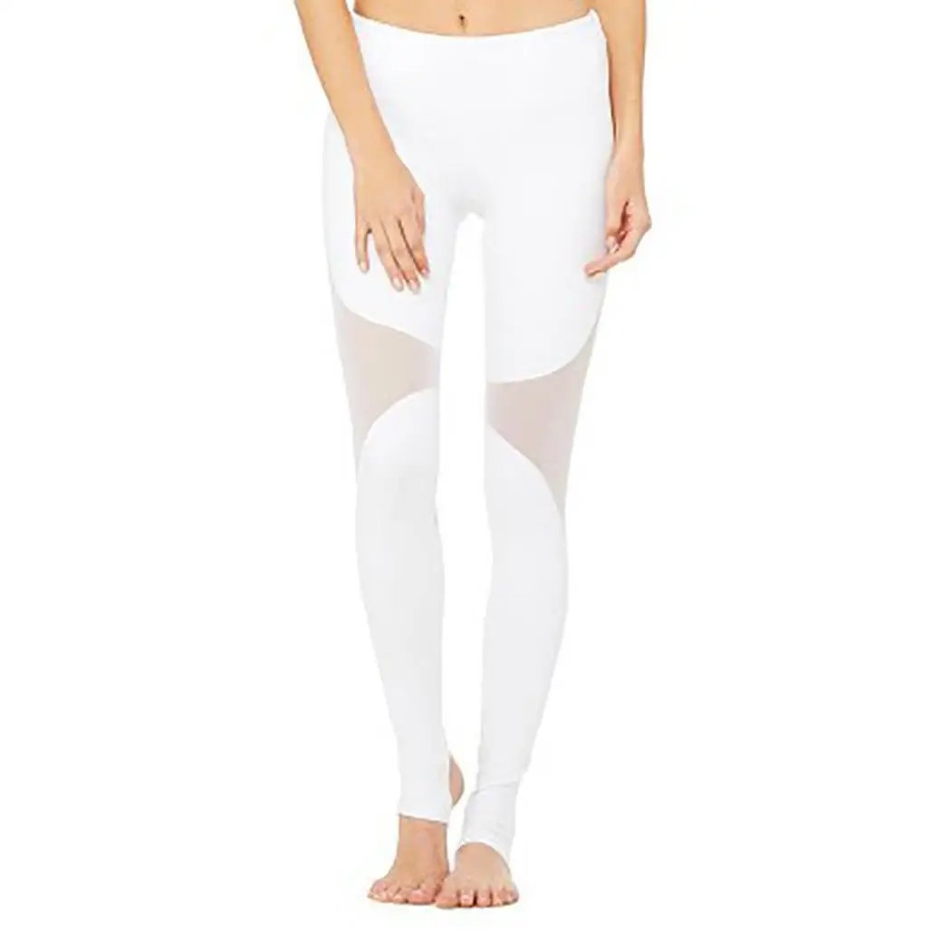 Women Mesh Patchwork Sport Leggings High Waist Tights Pants Solid Sports Wear for Women Gym Push Up Yoga Pants S-XL