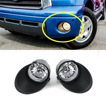 

81211-AA030 Pair of Foglight for 2007-2013 Toyota-Pickup Truck Bumper Driving Clear Fog Lights with Bulb + Switch + Wirin
