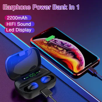 

Fashion HD Stereo headphone Bluetooth Waterproof With Microphone wireless Headset Noise Cancelling Headphone 2200mAH Charger