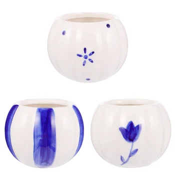 

3Pcs Flower Pot Modern Small Lovely Cactus Container Bonsai Planter Plants Pot Succulent Pots