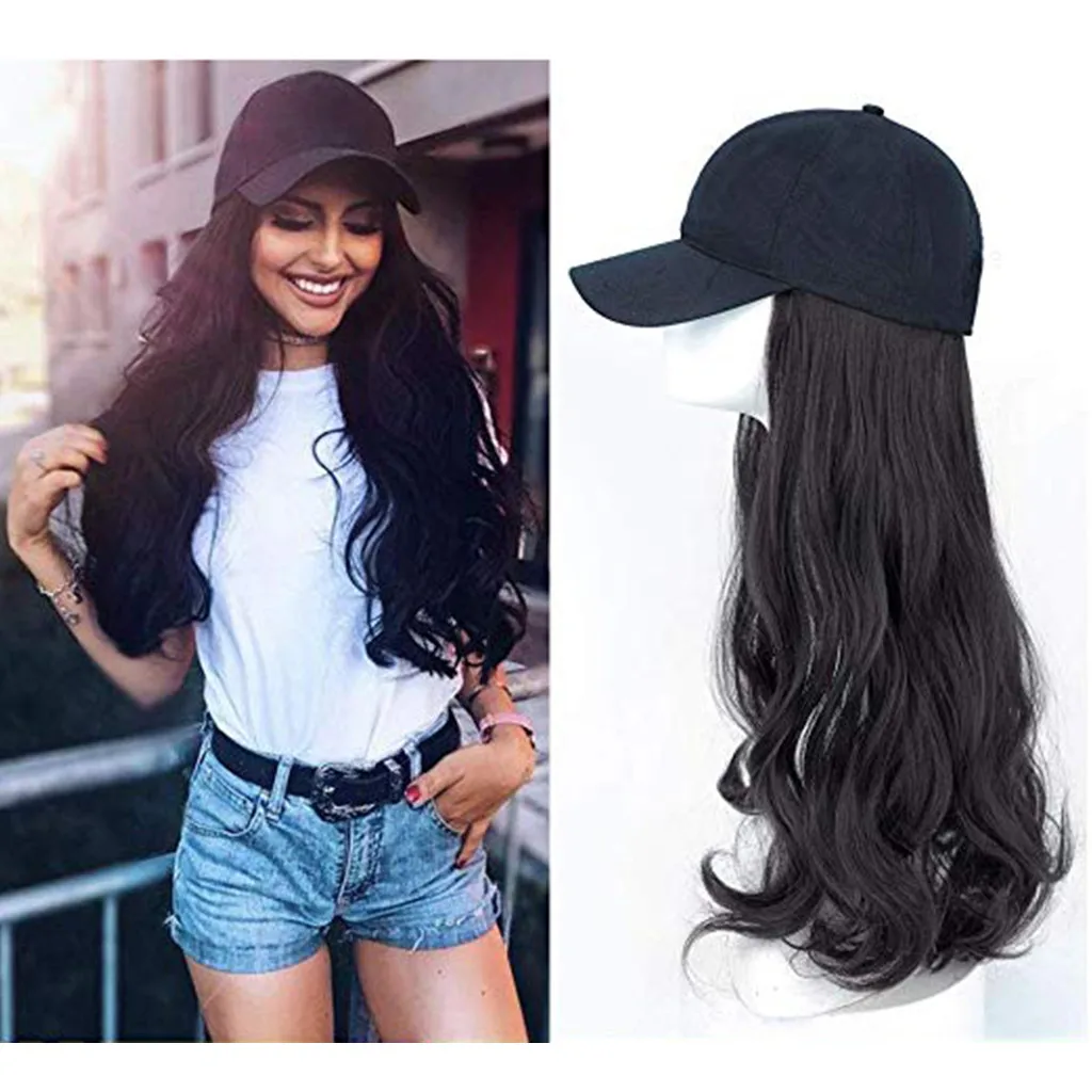 

New Hats 2019 Baseball Hat with Synthetic Hair Extension High Quality Cap Branded Streetwear Black Sport Caps кепка мужская