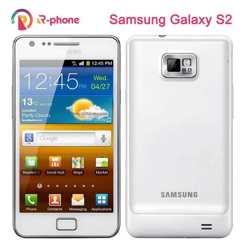 Оригинальный отремонтированный SAMSUNG Galaxy S2 i9100 мобильный телефон разблокирован 3G