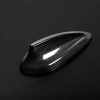 

Glossy Black Car Antenna Cover Carbon Fiber Aerial Accessory Practical
