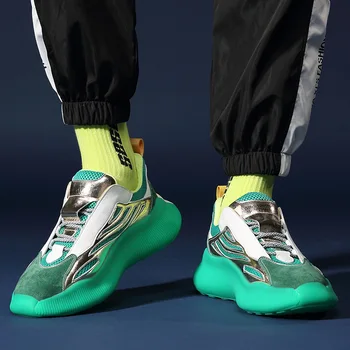 

Non-slip sneakers Running shoes men Real Leather sneakers Fashion platform sneakers mens shoes casual sneakers men sport shoes