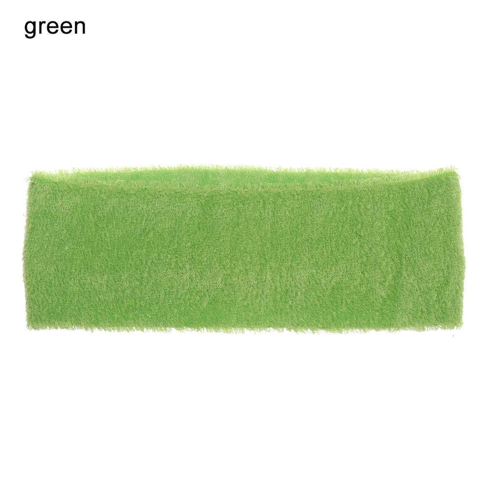 Green 1 шт. яркое полотенце хлопок эластичная повязка для головы поглощение пота головные повязки для йоги баскетбольный спортзал спортивный напульсник танцевальный Байкерский аксессуар - Цвет: Green