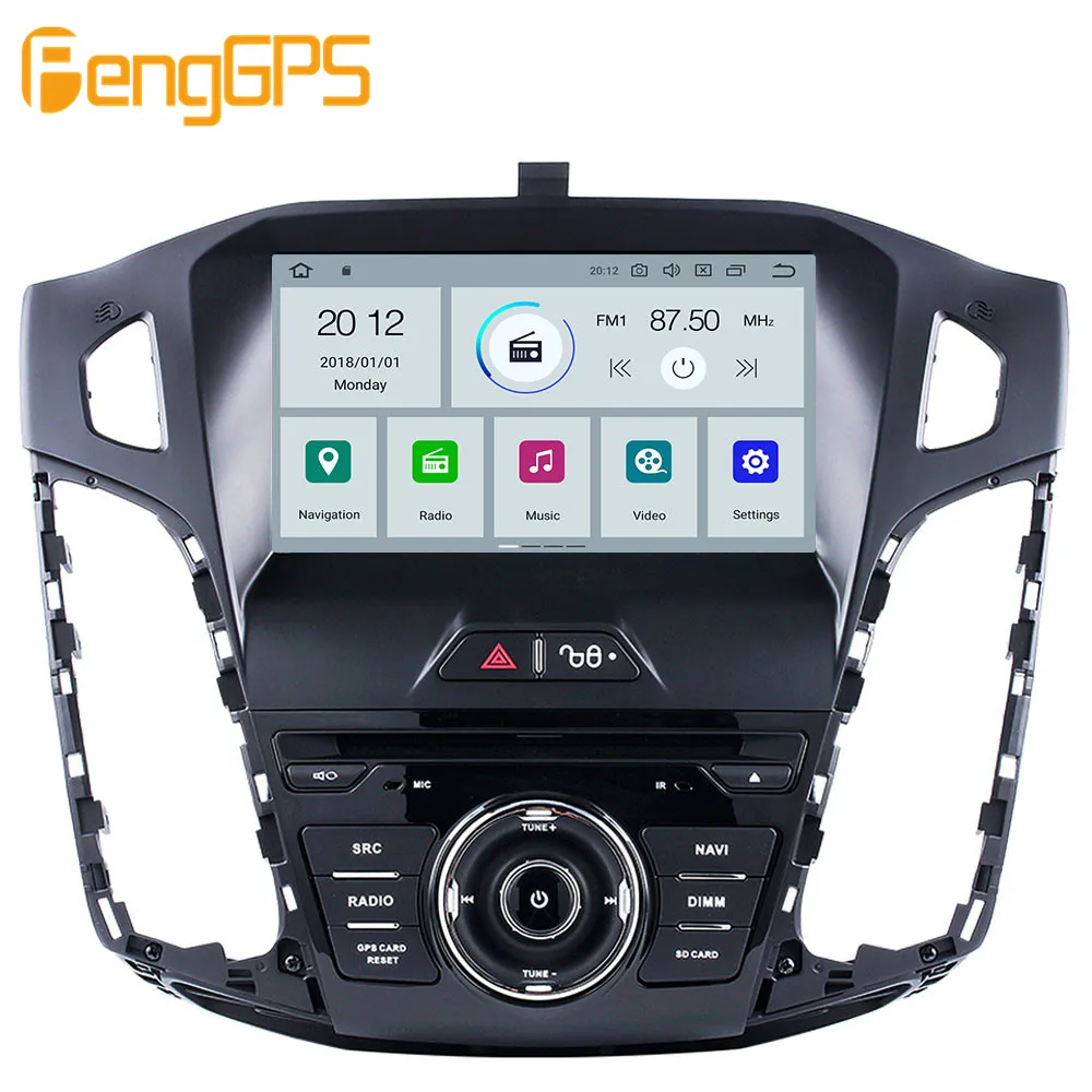 Top Android 9.0 PX5 4+64GB car DVD player Built-in DSP Car multimedia Radio For FORD FOCUS 2012-2016 GPS Navigation Audio Video 2