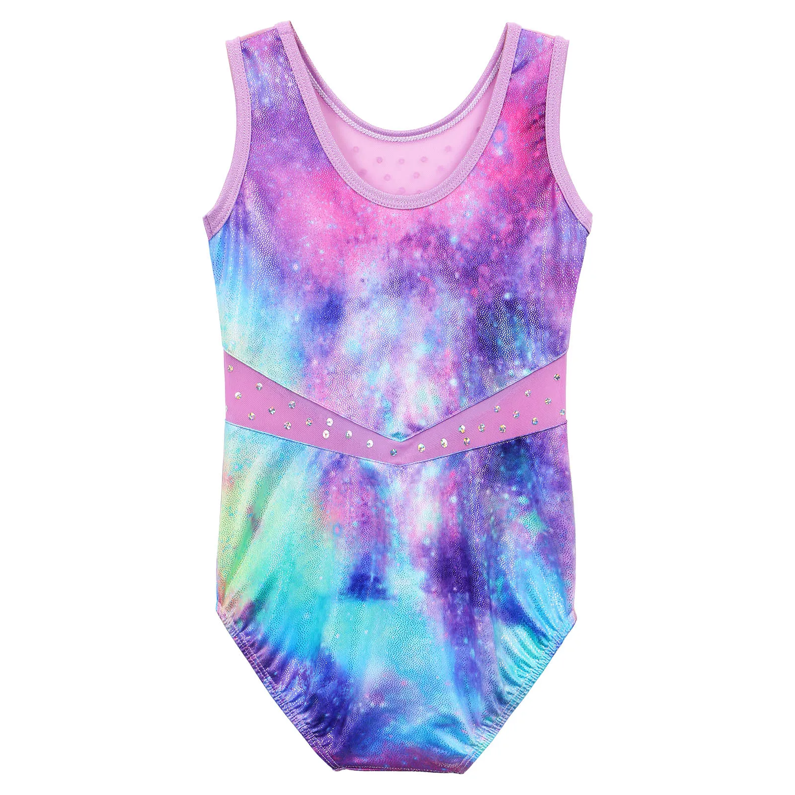BAOHULU Galaxy Print Leotard for Girls Sleeveless Gymnastics Practice Costume Ballerina Practice Bodysuit Dancewear Jumpsuit ballet leotard,dance leotard,girls dance costumes