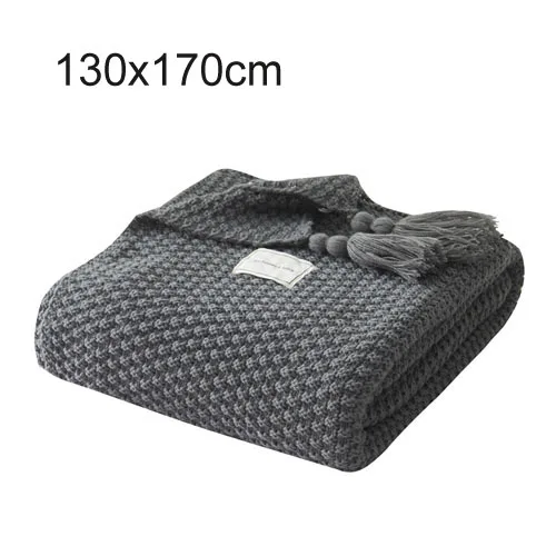 Вафельное переплетенное одеяло для кровати легкое и мягкое идеально подходит для многослойной декоративной детской комнаты диван одеяло s - Цвет: grey