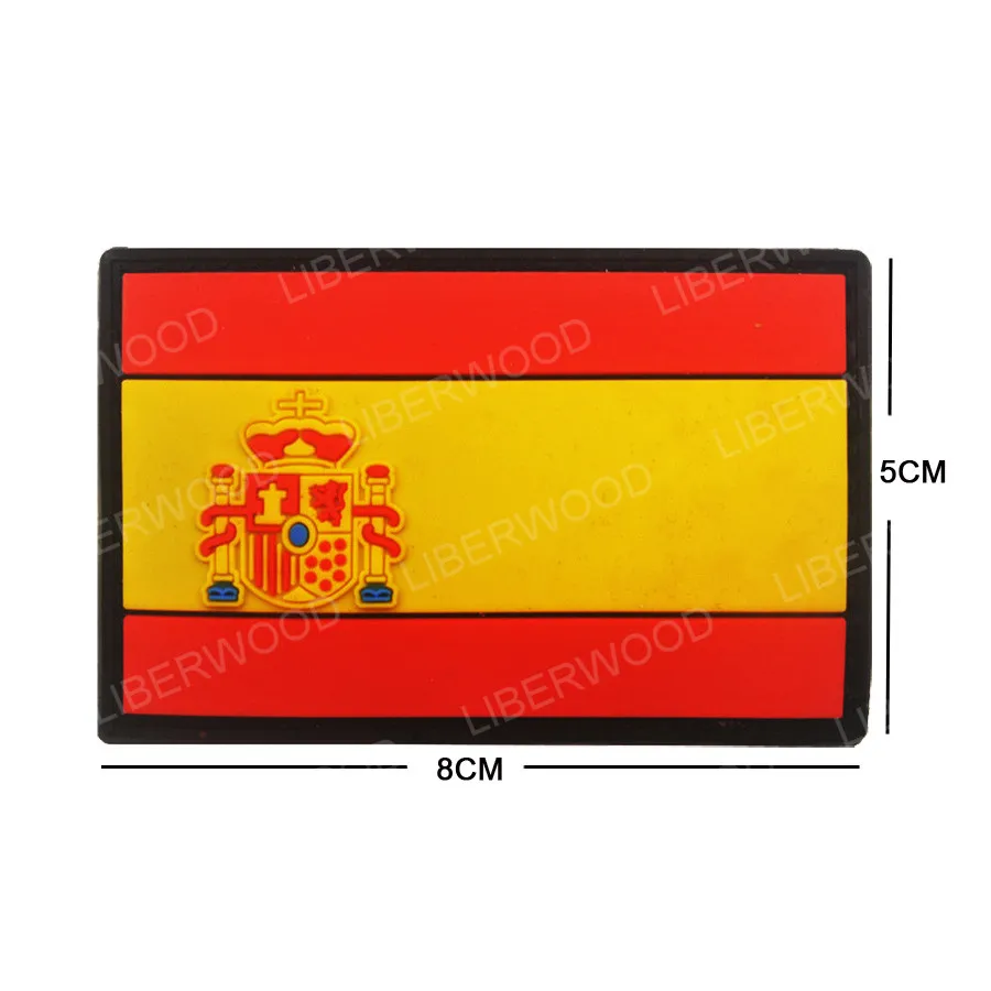 ПВХ патч Испанский флаг Espana Военная нашивка испанский Каратель Череп ПВХ тактические бейджи резиновая нашивка