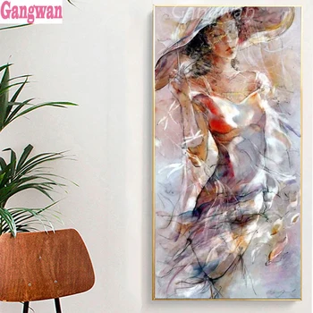 

Gangwan DIY 5D Diamond Painting abstract sexy women Embroidery large corridor Decoration Full Square/Round Rhinestone Mosaic