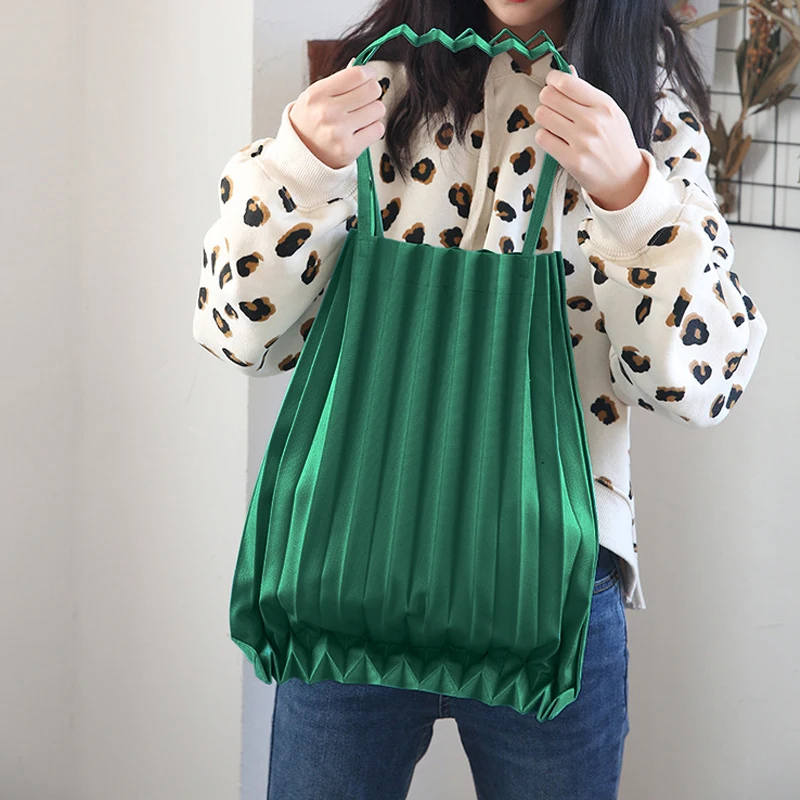 Najtaniej Mihawk moda plisowana torebka na zakupy kobiet płótnie torba na ramię dziewczyny wysokiej jakości torba podróżna pokrowiec akcesoria rzeczy