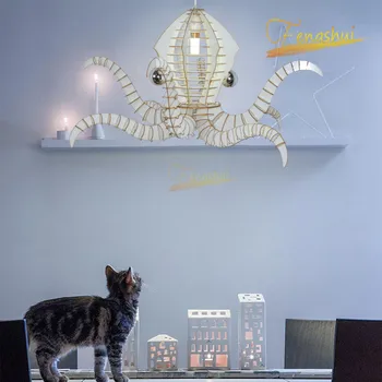 

Nordic Art Octopus Decoration LED Jellyfish Pendant Lamp Modern Creative Lighting Pendant Lights Restaurant Hotel Hanging Lamps