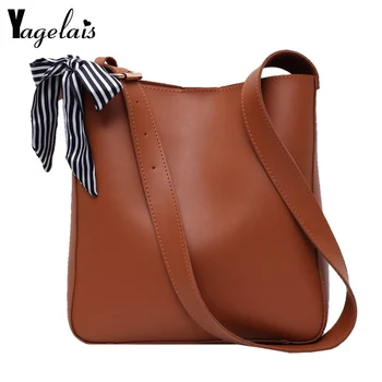 

Fashion Pu Leather Composite Bags For Ladies Casual Solid Large Capacity Bucket Bags For Women Simple Vintage Messenger Bags New