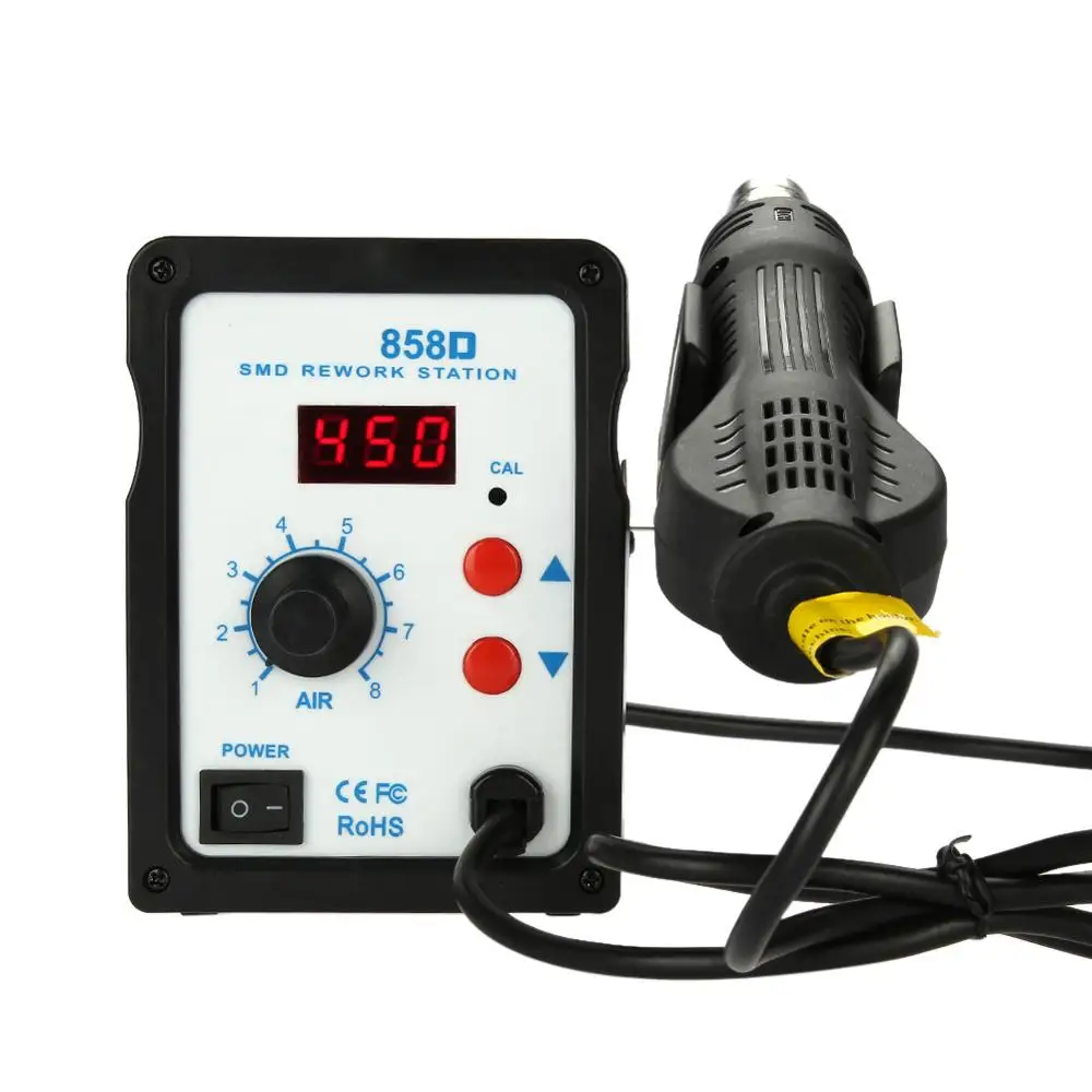 

858D 700W Rework Soldering Station LED Digital Display Temperature Adjustable Hot Air Gun Welder Kit Welding Tools Professional.
